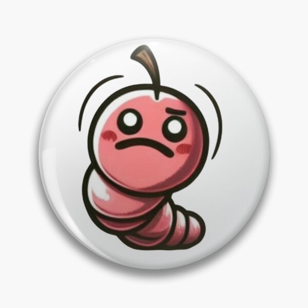 Item preview, Sad apple worm designed and sold by Yourdreamworld.