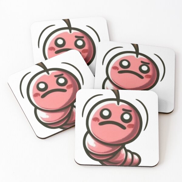 Item preview, Sad apple worm designed and sold by Yourdreamworld.