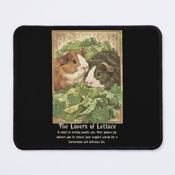 Item preview, 'The Lovers of Lettuce' Funny Guinea Pig Tarot designed and sold by kansaikate.