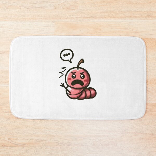 Item preview, Worried apple worm designed and sold by Yourdreamworld.