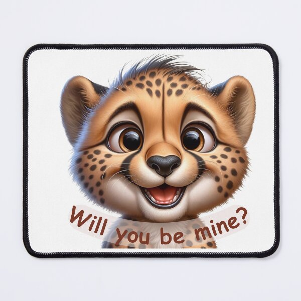 Item preview, Will you be mine? - cheetah, love, positive designed and sold by lukaszk01.