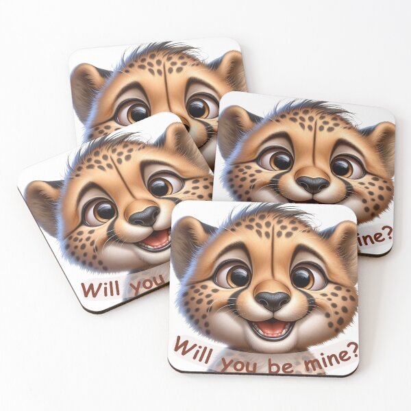 Item preview, Will you be mine? - cheetah, love, positive designed and sold by lukaszk01.