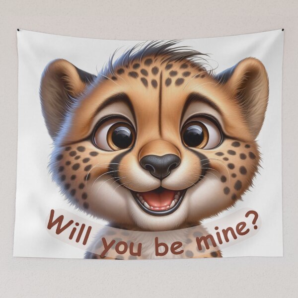 Item preview, Will you be mine? - cheetah, love, positive designed and sold by lukaszk01.