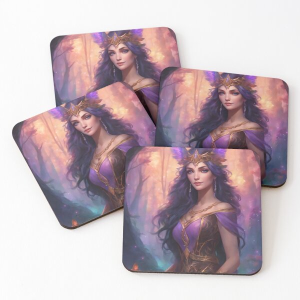 Item preview, Enigmatic Witch with Vivid Violet Eyes - Mystical Fantasy Art 1 designed and sold by BPMagic.