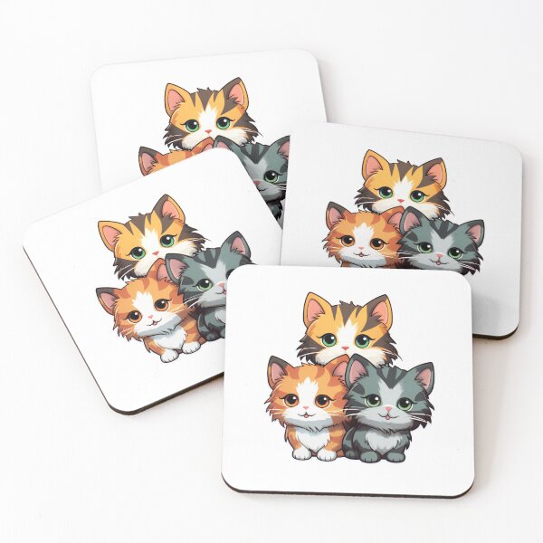 Item preview, Sweet cats trio for kids pattern designed and sold by SmileshareShop.