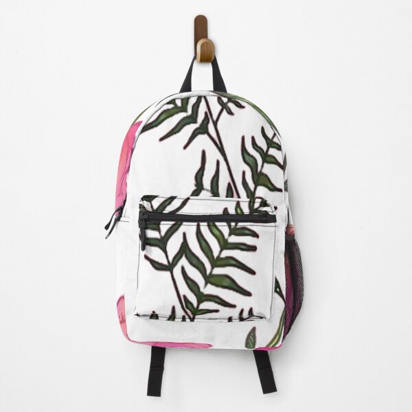 Item preview, Botanical Harmony: A delicate illustration of pink flowers and green leaves on a white background. ?? designed and sold by TroviTutto.