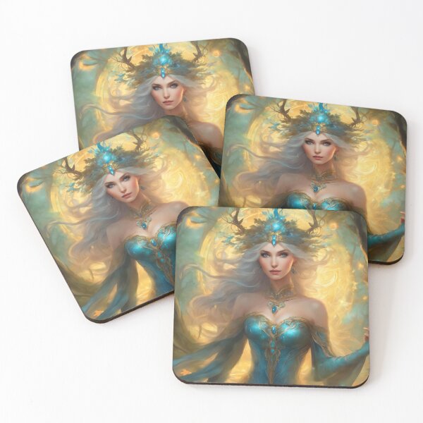 Item preview, Enigmatic Witch with Luminous Blue Eyes - Fantasy Art designed and sold by BPMagic.