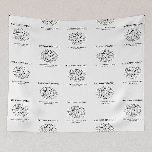 Item preview, Cat sleep strategy: 10 minutes of frantic zoomies, then naptime | Cat Zoomies Sleep Strategy Design designed and sold by RM-Journey.