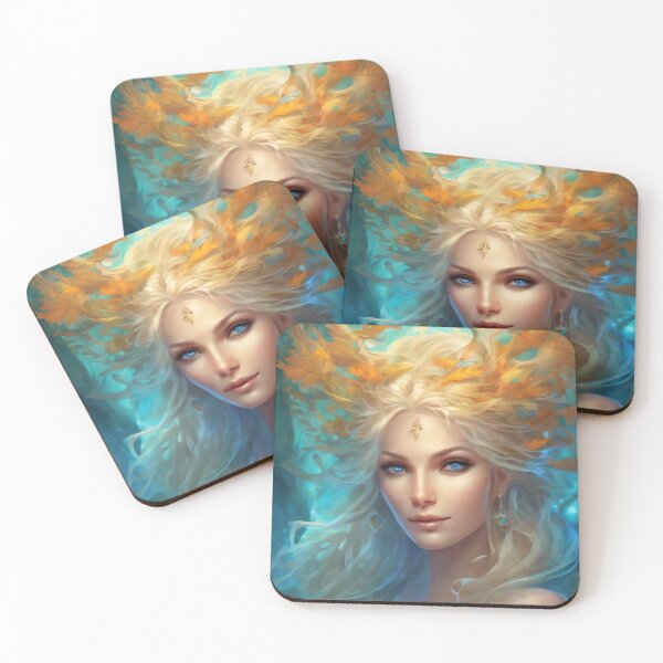 Item preview, Mystical Witch with Ocean Blue Eyes - Fantasy Art designed and sold by BPMagic.