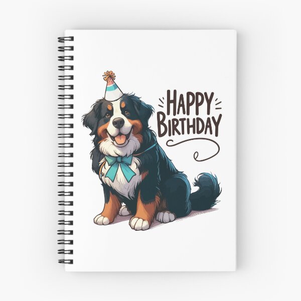 Item preview, Cute Bernese Mountain Dog Happy Birthday Party designed and sold by TomFrontierArt.