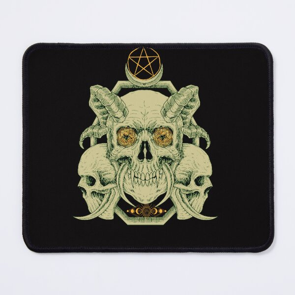 Artikelvorschau, Totenkopf und Hörner im Nu-Gothic-Stil entworfen und verkauft von SKULLARTISTRY.