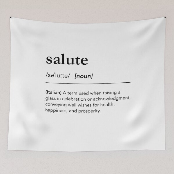 Item preview, Salute definition, raise your glass, italian words, italy lover, salute, celebration, minimalist, black and white designed and sold by lagunaklein.