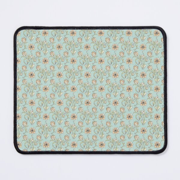 Item preview, Retro Aqua Green Floral Pattern designed and sold by SamJanner.