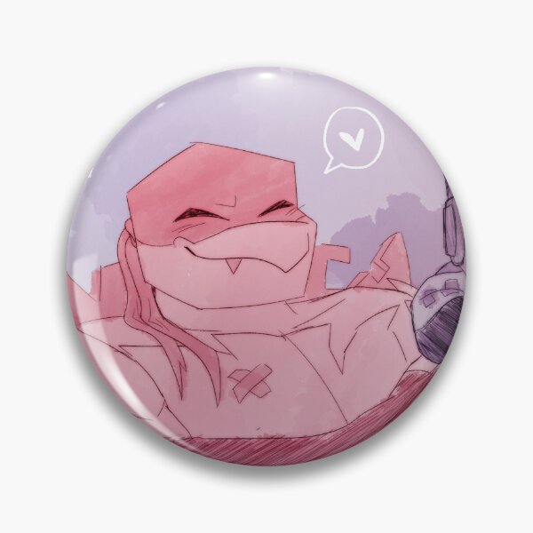 Item preview, Brains & Brawns hapi raph angy don (Matching Pin: Raph) designed and sold by harpyrinth.