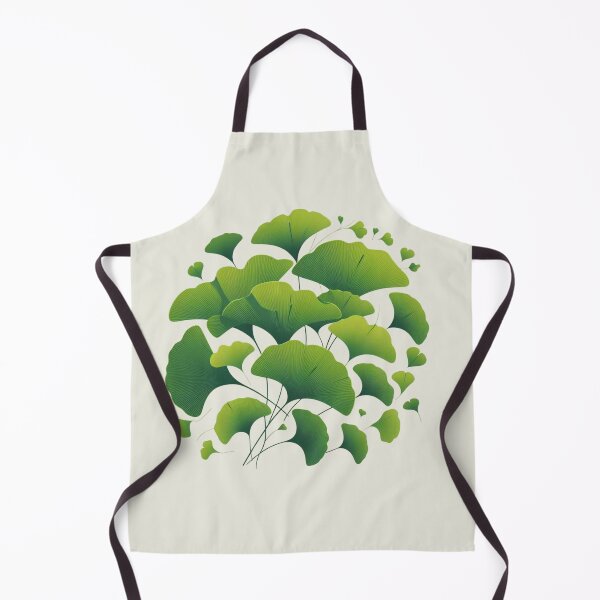 Item preview, Green Ginkgo Biloba Leaves Minimalist Abstract Pattern designed and sold by Gaborai.
