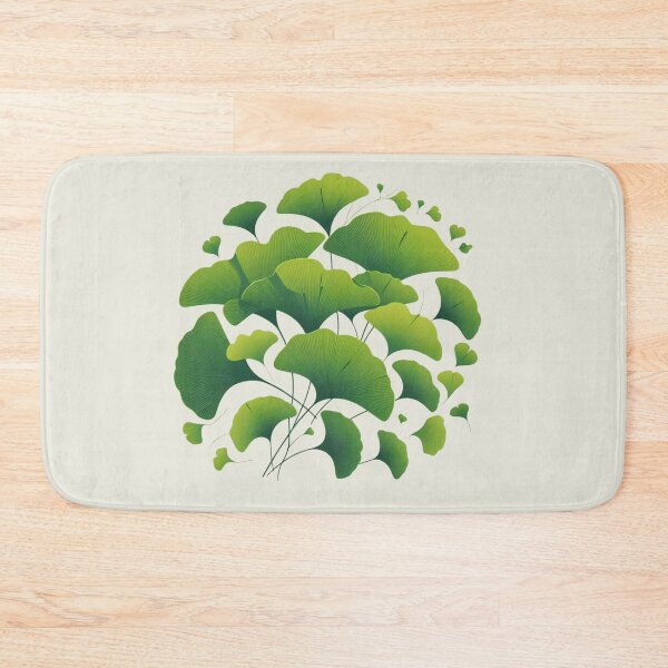 Item preview, Green Ginkgo Biloba Leaves Minimalist Abstract Pattern designed and sold by Gaborai.