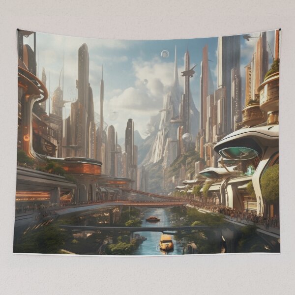 Item preview, Utopian Vistas: The Eco-City of Tomorrow designed and sold by EpicImageForge.