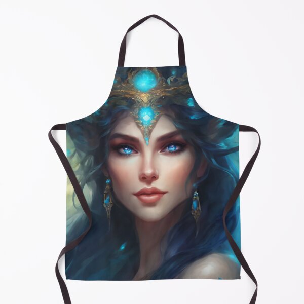 Item preview, Mystical Witch with Luminous Blue Eyes - Fantasy Art designed and sold by BPMagic.