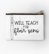 Will Teach for Flair Pens (Black & White) Studio Pouch