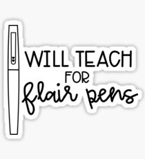 Pegatina Teach for Flair Pens (Blanco y negro)