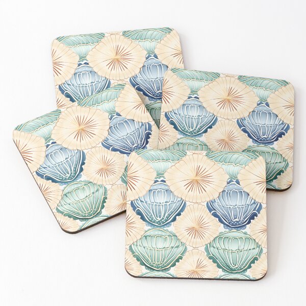 Item preview, Asymmetrical seashell pattern print designed and sold by dcrc.