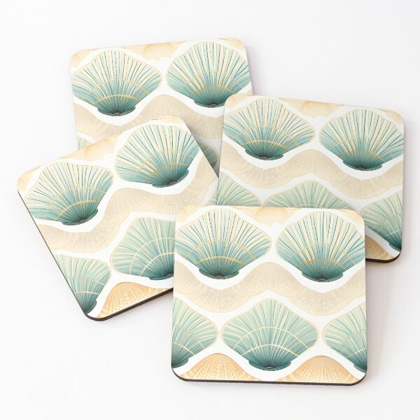 Item preview, asymmetrical seashell pattern print designed and sold by dcrc.