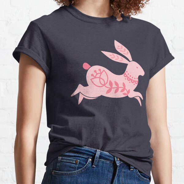 Pink as Folk Running Rabbit Classic T-Shirt