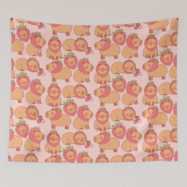 Item preview, Cute capybara strawberry pack  designed and sold by Yaragold.
