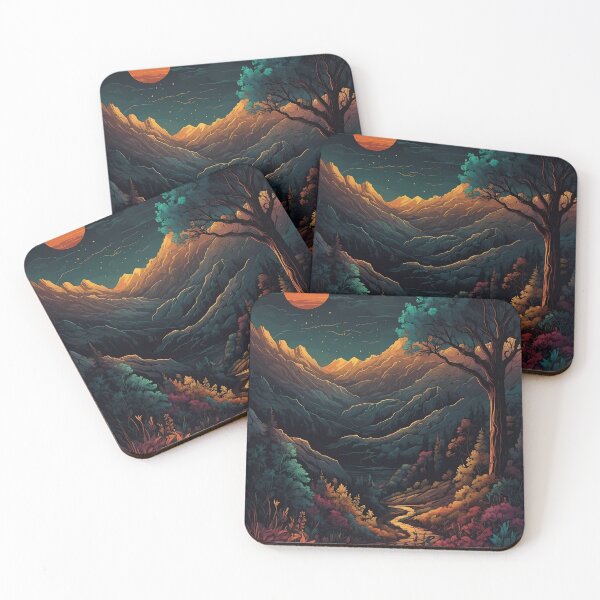 Item preview, Moonlit Sonata Over The Mountain Pass designed and sold by Vitalka-uk.