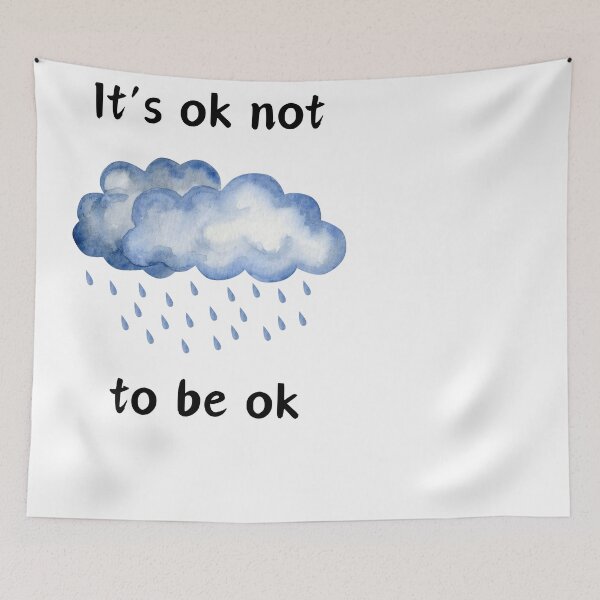 Item preview, It's Okay Not to Be Okay Therapy Pillow for Mental Struggles  designed and sold by FreedByJesus.