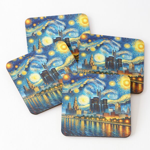 Item preview, Starry night over a cityscape blending old and new architecture designed and sold by KZUP247.