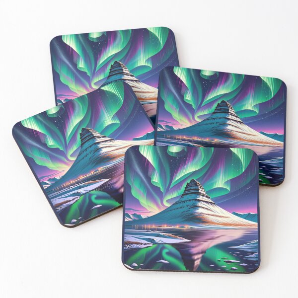 Item preview, KIRKJUFELL Iceland Aurora designed and sold by TravelMarvel.