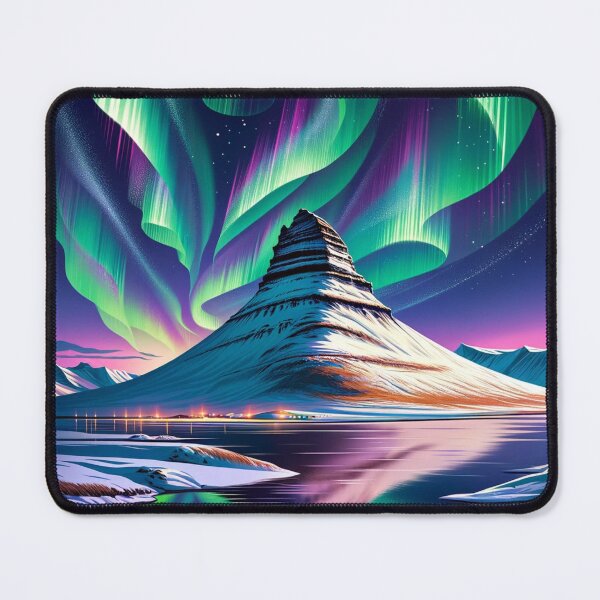 Item preview, KIRKJUFELL Iceland Aurora designed and sold by TravelMarvel.