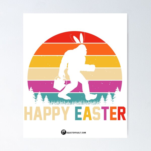 Item preview, Happy Easter Bigfoot designed and sold by Crypto Tography.