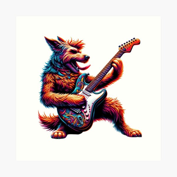 Item preview, Rockstar Pup: Electric Guitar Hero designed and sold by Prosser87.