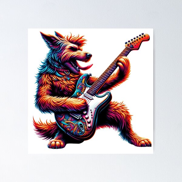 Item preview, Rockstar Pup: Electric Guitar Hero designed and sold by Prosser87.