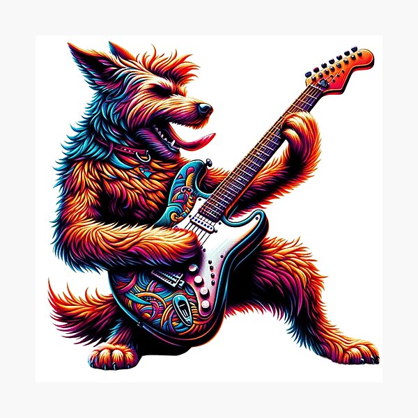 Item preview, Rockstar Pup: Electric Guitar Hero designed and sold by Prosser87.
