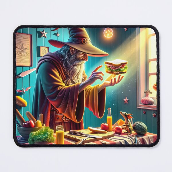 Item preview, Wizard charming a magical floating sandwich designed and sold by KZUP247.