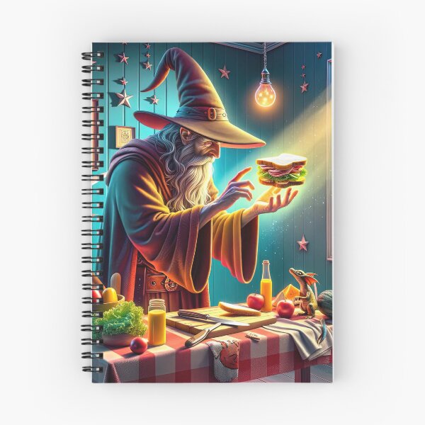 Item preview, Wizard charming a magical floating sandwich designed and sold by KZUP247.