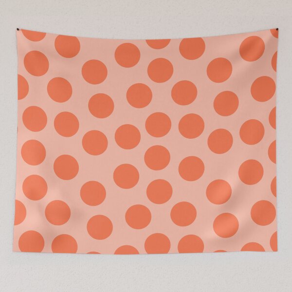 Item preview, Big Orange Dots on Orange Sherbet Repeating Pattern Large Format designed and sold by CheriesArt.