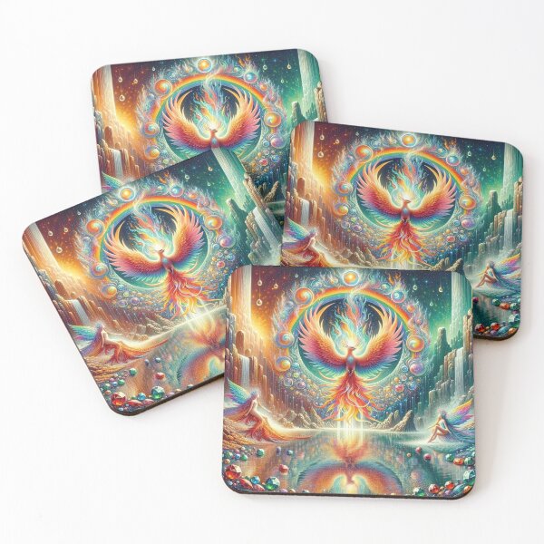 Item preview, Phoenix rebirth in a vibrant cosmic oasis designed and sold by KZUP247.
