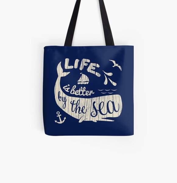Life is Better By The Sea All Over Print Tote Bag