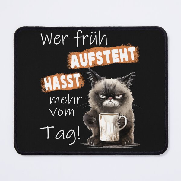 Item preview, Morning grouchy cat, coffee designed and sold by Meer-Lifestyle.