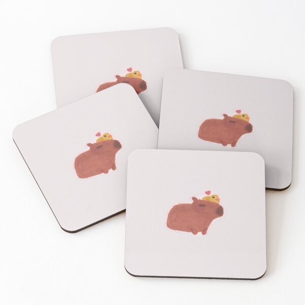 Item preview, Capybara With Duck designed and sold by KathiCorn.