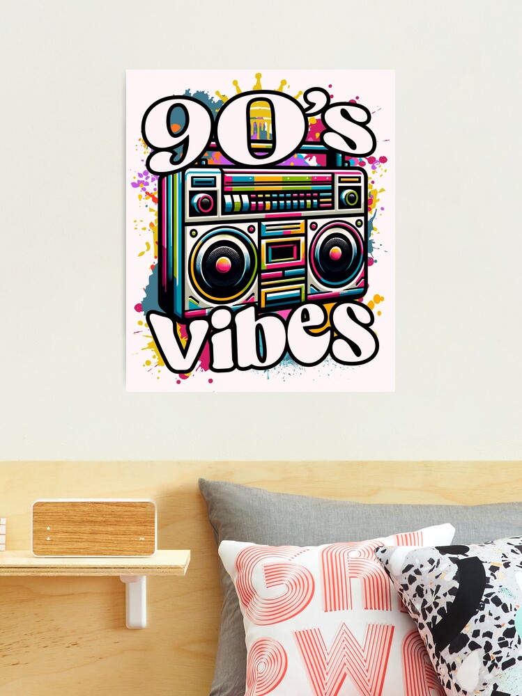 90s Vibe Boombox Splatter Paint