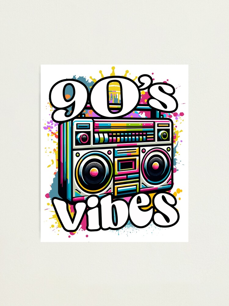 90s Vibe Boombox Splatter Paint