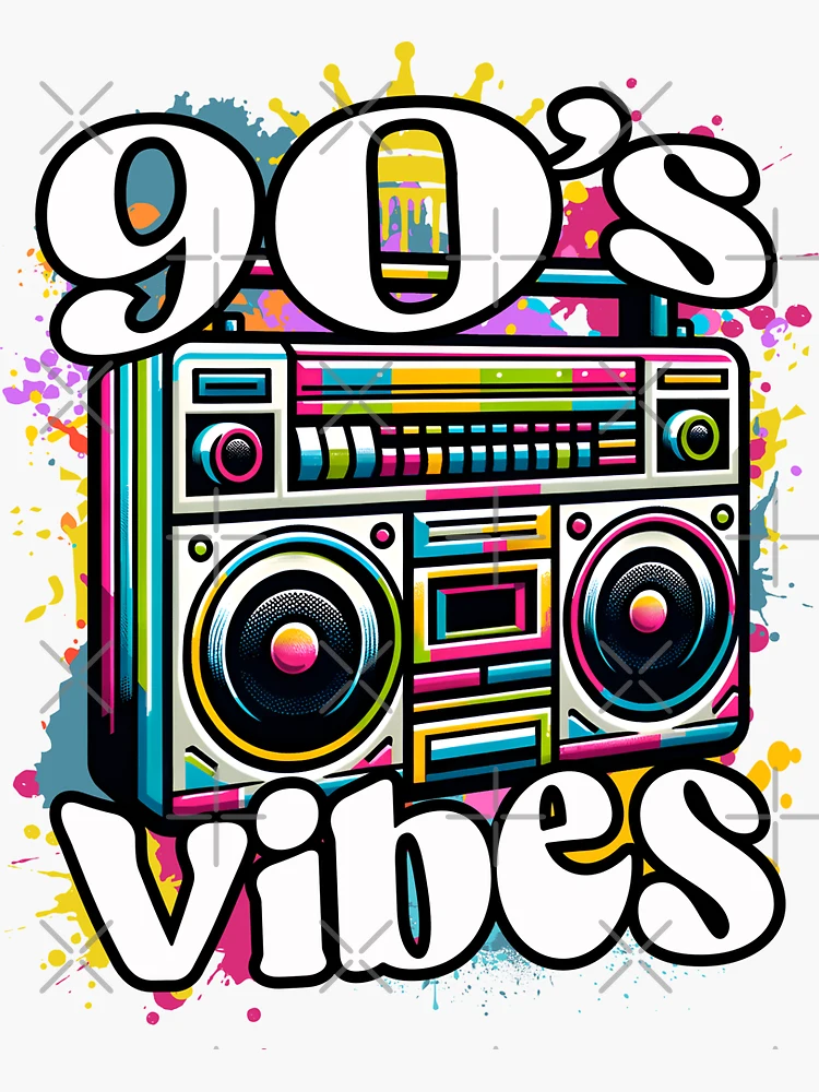 ☆AZ☆ Hiphop 90s Vintage Sticker 15 90's Rap Logo Sticker Pack - Clear, Holographic, or White