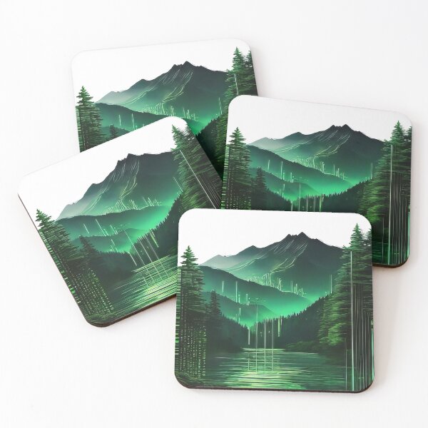 Item preview, Binary Matrix Landscape Sticker (940) designed and sold by WASjourney.