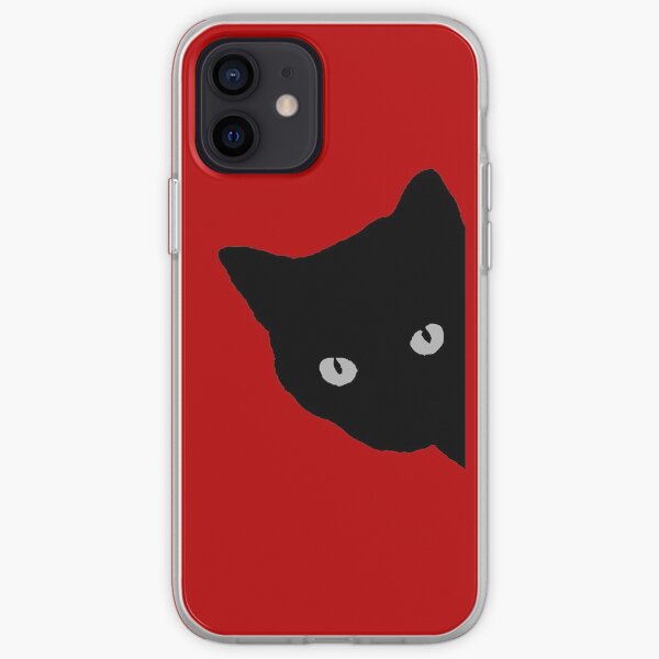 Black cat iPhone Soft Case
