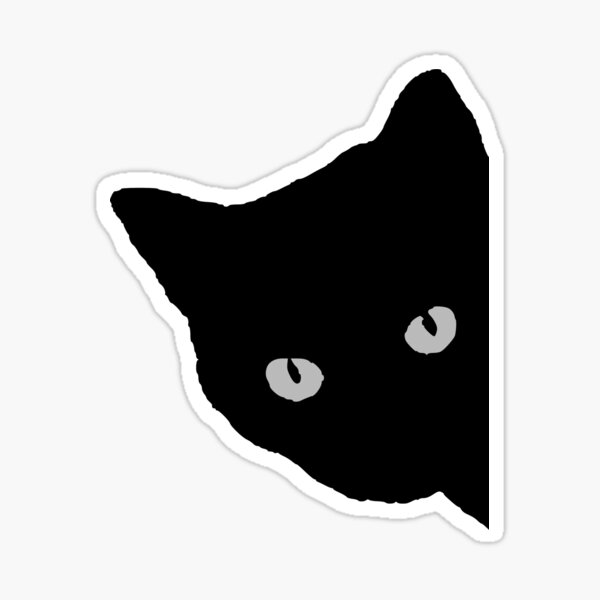 Black cat Sticker